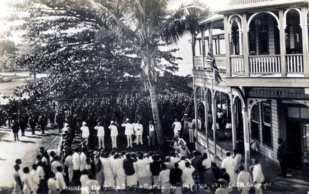 Hoisting the Union Jack in Samoa 1914 Hoisting the Union Jack in Samoa 1914