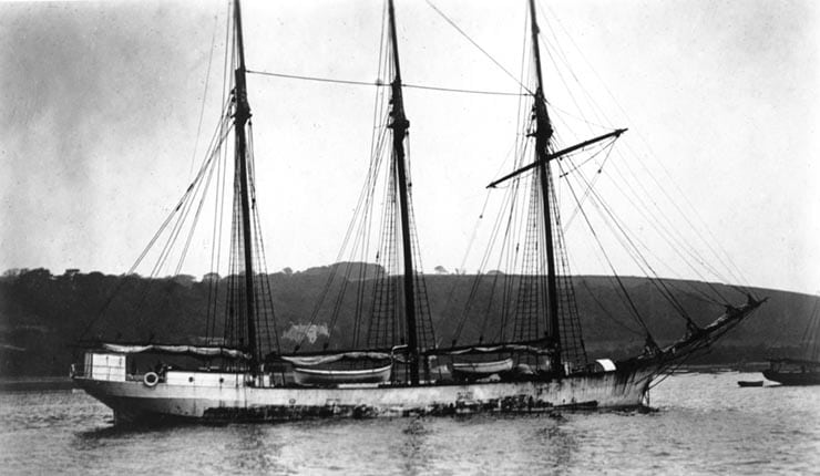 AZA 0209 Sanders album Else Captured German Schooner at Falmouth Captured German Schooner Else at Falmouth