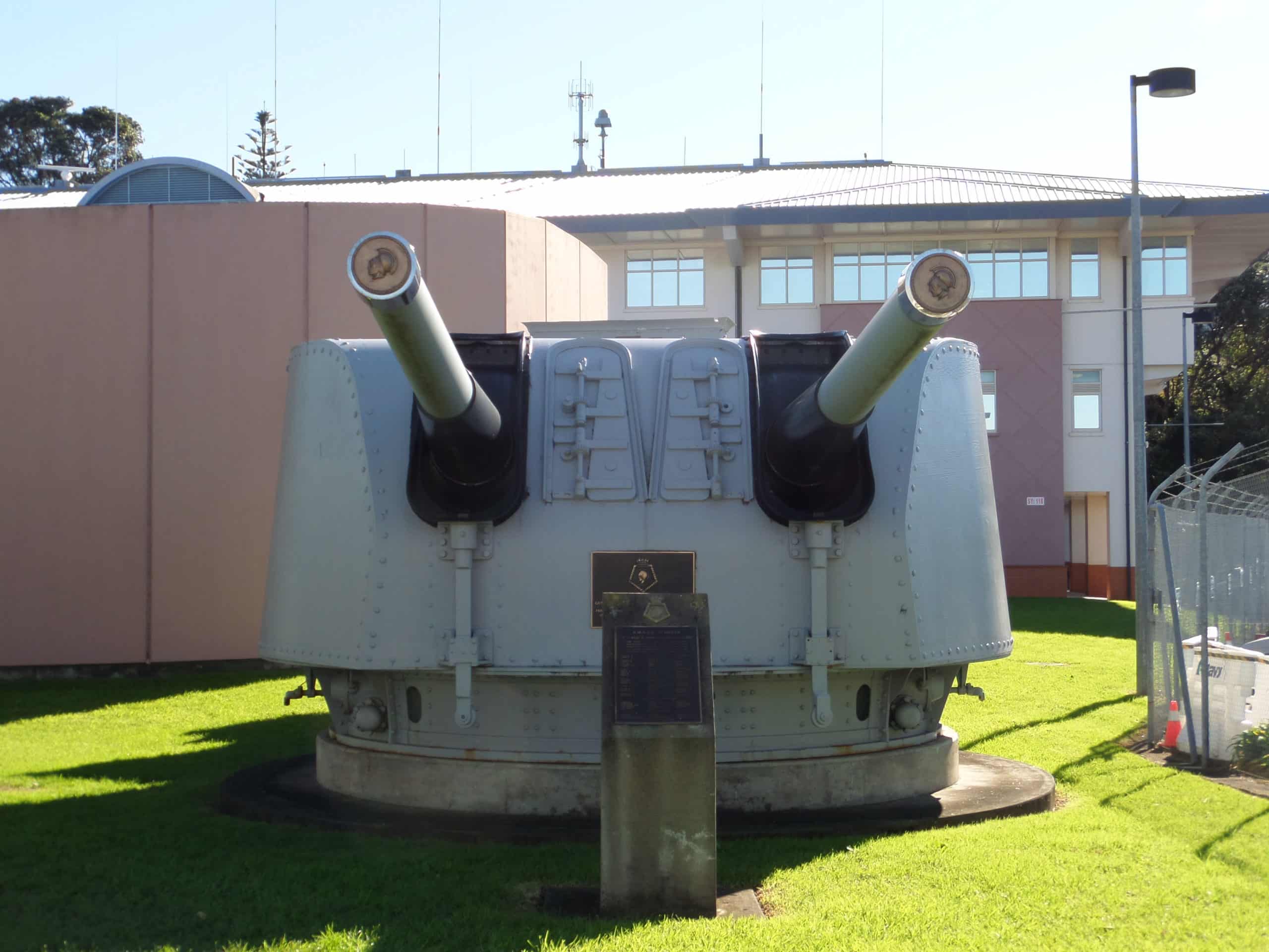 SAMSUNG CAMERA PICTURES front view of HMNZS Achilles Y Turret with twin 6 inch guns