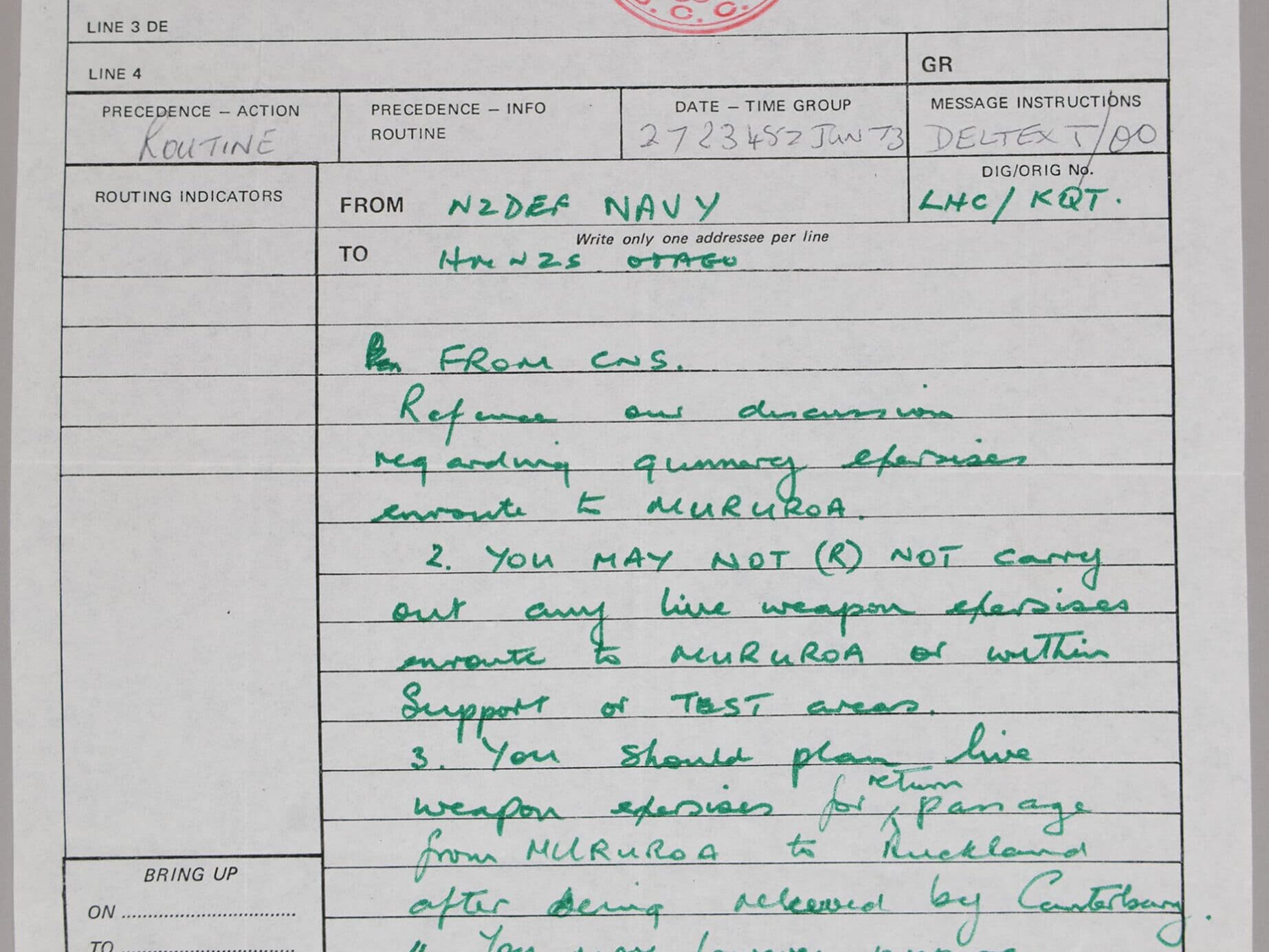 Original manuscript signal