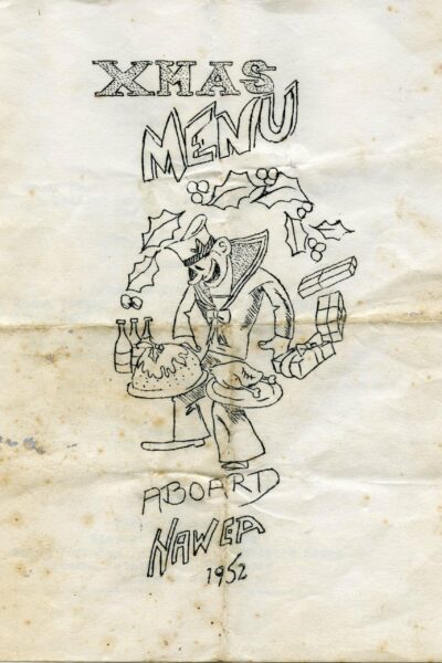 EAE 0022 Christmas Menu HMNZS Hawea 1952 EAE 0022