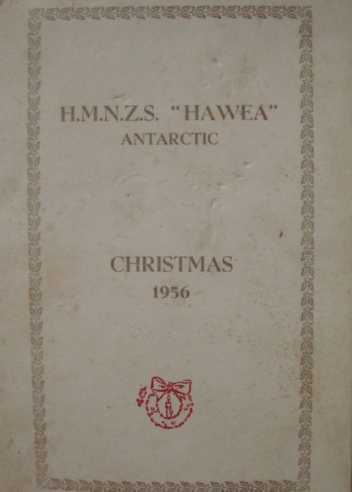 EXH 0003 i HMNZS Hawea Christmas Day Antarctic 1956 Menu