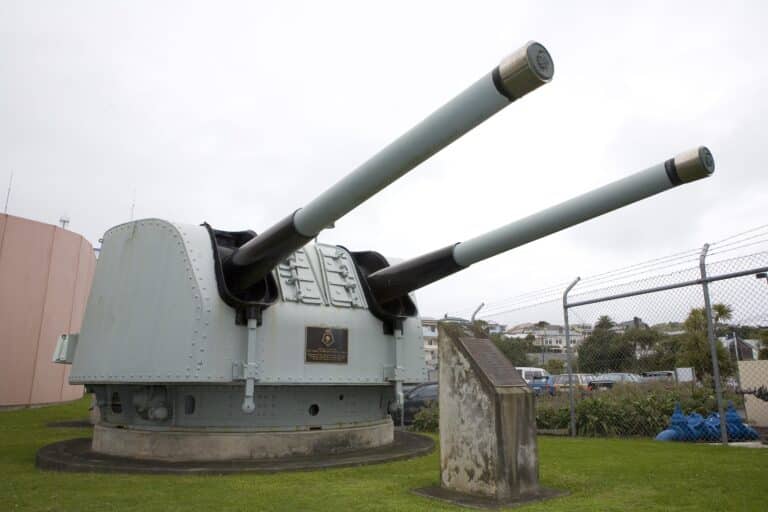 HMNZS Achilles Y Turret with twin 6 inch guns