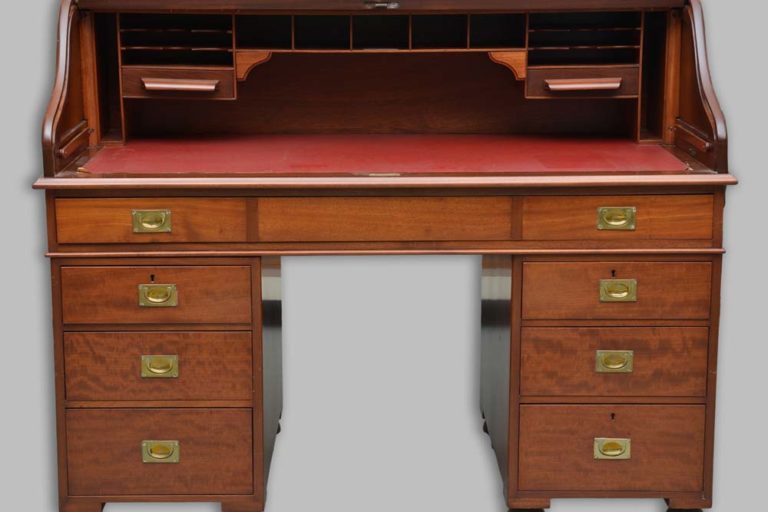 SFB-0016-Open-on-grey Desk from the Captain’s Cabin in HMS Philomel.