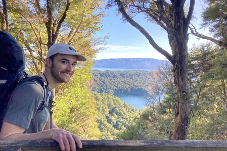 Photographic Archivist Thomas on the Tarawera Trail, Rotorua.