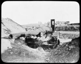 Cannon, Dardanelles Expedition, No 1 Fort demolished by HMS Queen Elizabeth
