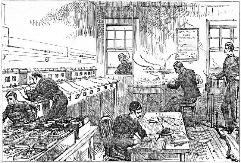 Sketch of the Fort Monckton Test Room, Portsmouth England. Illustrated London News, August 1880 Sketch of the Fort Monckton Test Room, Portsmouth England. Illustrated London News, August 1880