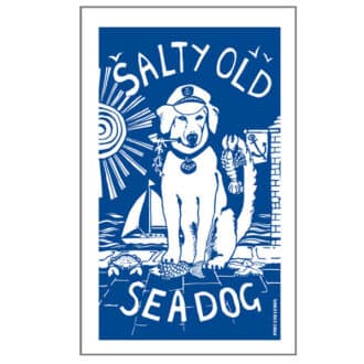 Salty Sea Dog Tea Towel